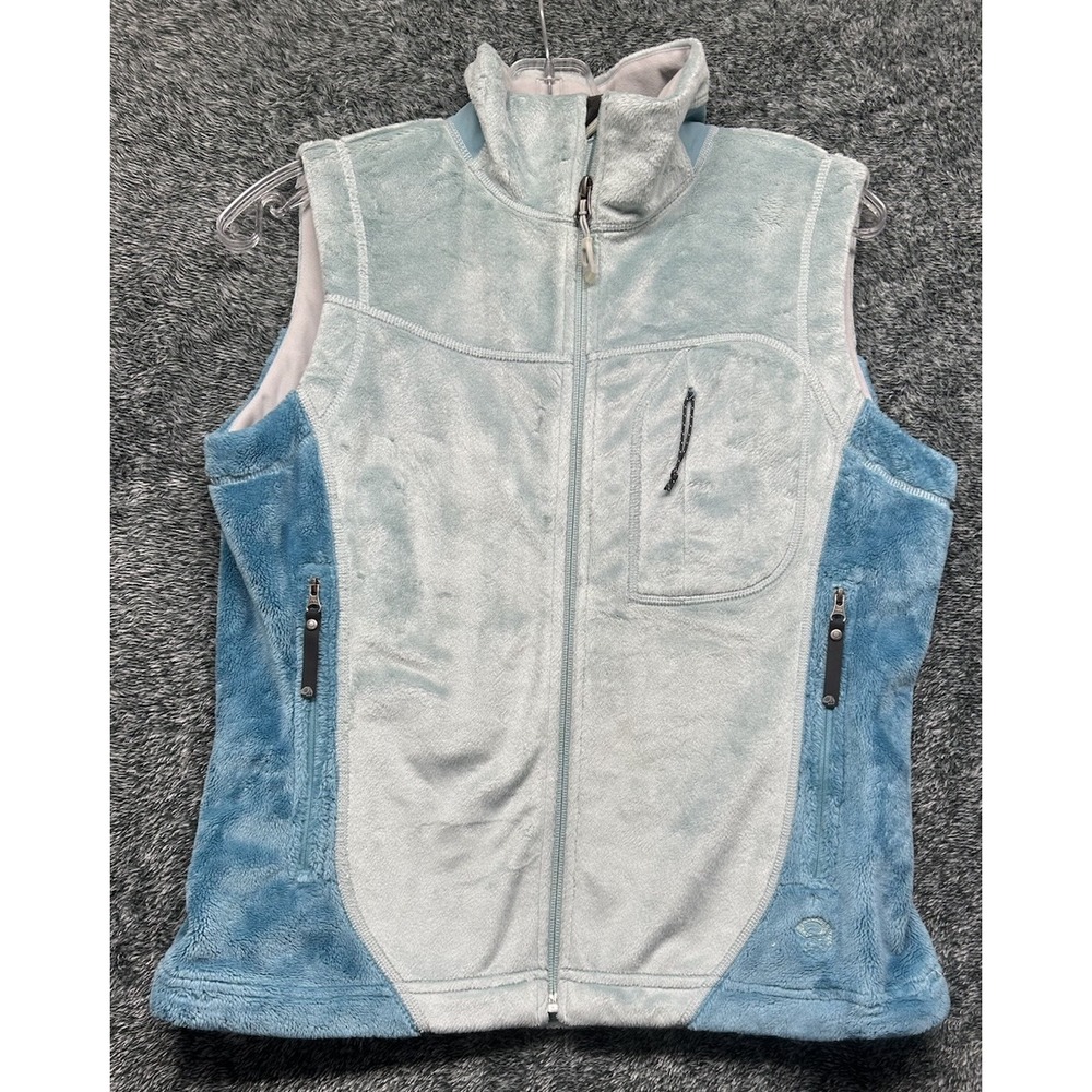 Mountain Hardwear Womens Size S Blue Sleeveless Fleece Full Zip Vest (M6)